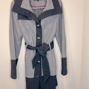 Black Rivet- Women’s belted wool coat, size M